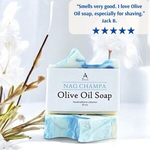 Nag Champa Olive Oil Bar Soap - All-Natural & Handcrafted